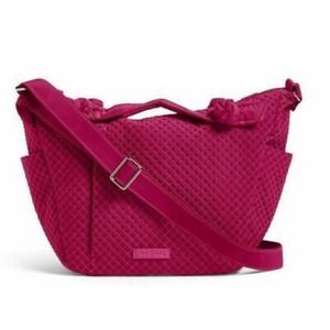 VERA BRADLEY Hadley "On the Go" Satchel Shoulder Bag Microfiber Passion Pink